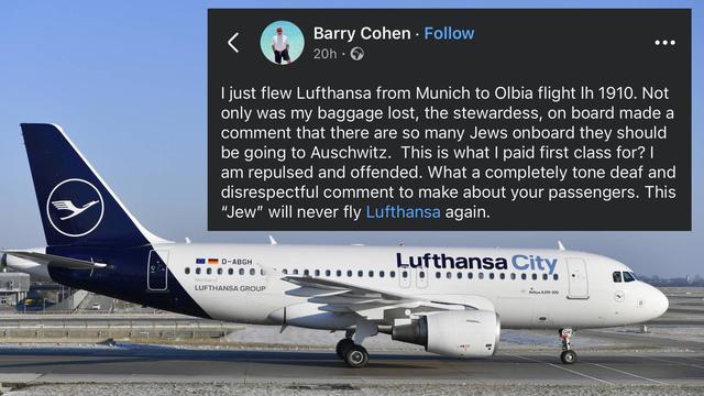 "The Jews Here Should be in Auschwitz": Lufthansa Crew Member Accused of - JFeed - Read on JFeed