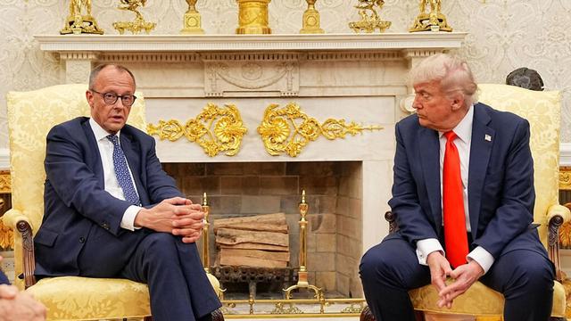 Kanzler Merz bei einem Treffen mit US-Präsident Trump. (Archivbild)