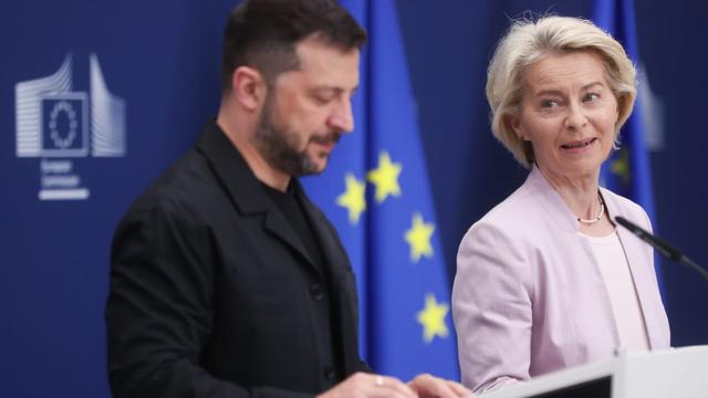 European Commission President Ursula von der Leyen said during a joint press briefing with Ukrainian President Volodymyr Zelenskyy. | Olivier Hoslet/EPA