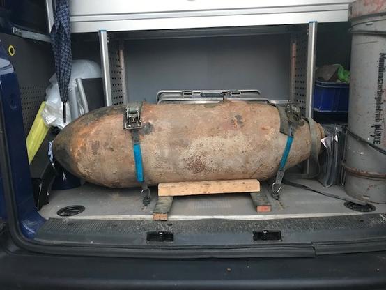 Die entschärfte Bombe aus der Breslauer Straße