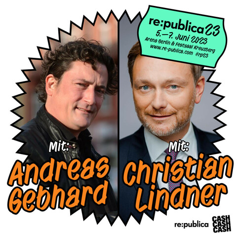 Passend zum diesjährigen Motto #Cash wird sich der #republica-Mitgründer Andreas Gebhard auf der #rp23 mit Bundesfinanzminister Christian Lindner über die "Finanzierung der Zukunft" unterhalten.  

Moderiert wird das Gespräch von @Geraldine@mastodon.social. 

⇨ https://re-publica.com/de/session/die-finanzierung-unserer-zukunft-ein-gespraech-zwischen-christian-lindner-und-andreas