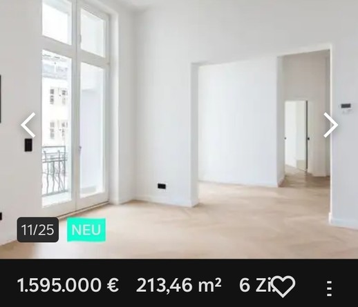 Screenshot:

Bild aus einem Immobilienportal auf dem gut erkennbar ist wie mehrere Wohnungen durch einen Wanddurchbruch zusammengelegt wurden.