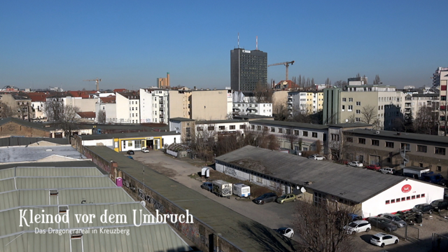 Blick von oben auf den nördlichen Bereich des Dragonerareals