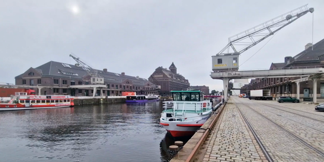 Video eines Hafenbeckens