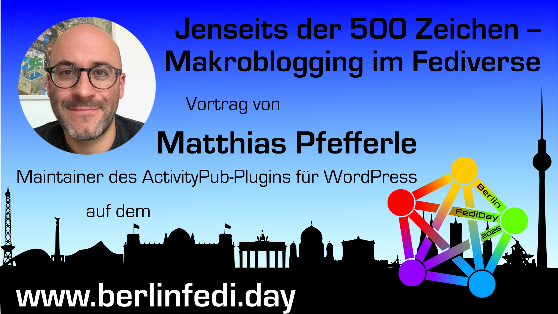 A picture from the speaker Matthias Pfefferle